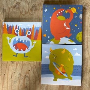 Cute Monster Canvas Wall Art